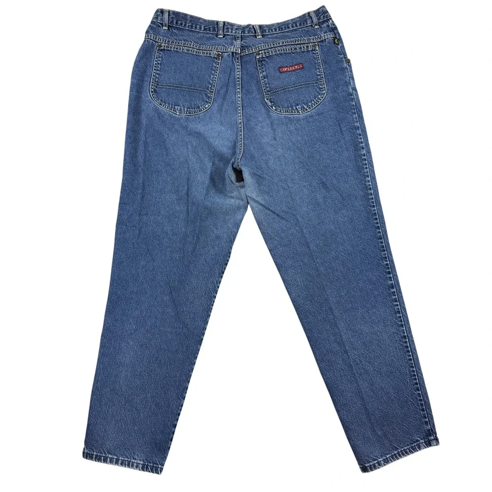 Vintage 80s Sasson Jeans Womens 38 Medium Wash Denim Pleated High Rise Retro